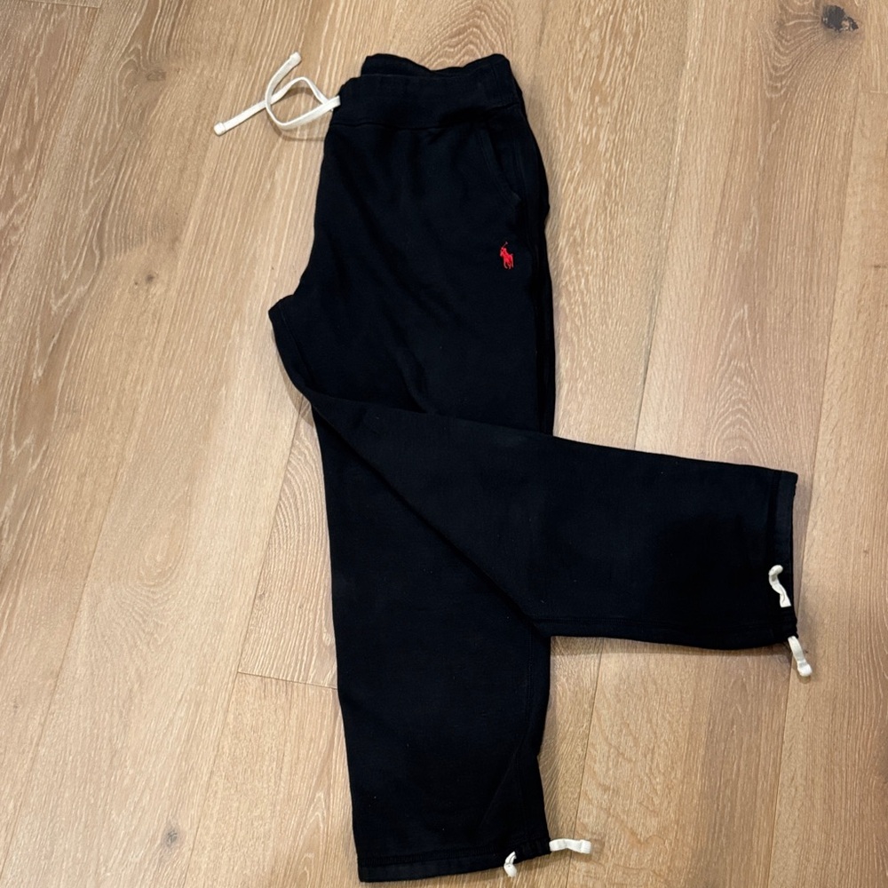 Polo Ralph Lauren Black Sweatpants with White Accents